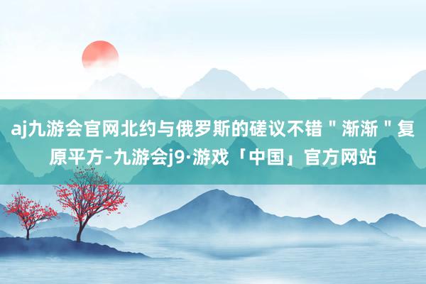 aj九游会官网北约与俄罗斯的磋议不错＂渐渐＂复原平方-九游会j9·游戏「中国」官方网站