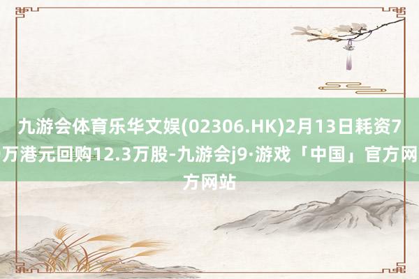 九游会体育乐华文娱(02306.HK)2月13日耗资7.9万港元回购12.3万股-九游会j9·游戏「中国」官方网站